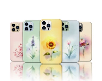 Flower mobile phone case, flower cover, phone cover for iPhone 14 13 12 11 X 8 7, Samsung S23 S22 S21 S10