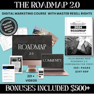 The Roadmap 2.0 Course, ROADMAP COMPANION WORKBOOK, Master Resell Rights, Digital Marketing, Funnels, Online Business, Roadmap To Riches