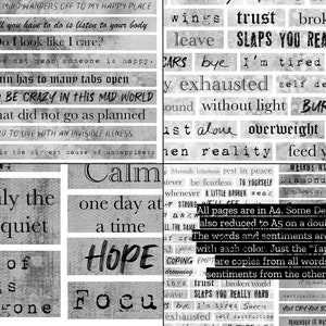 Works Sentiments WORDS & SENTIMENTS - Ephemera, Printable, Digital Paper, Junk Journal ...