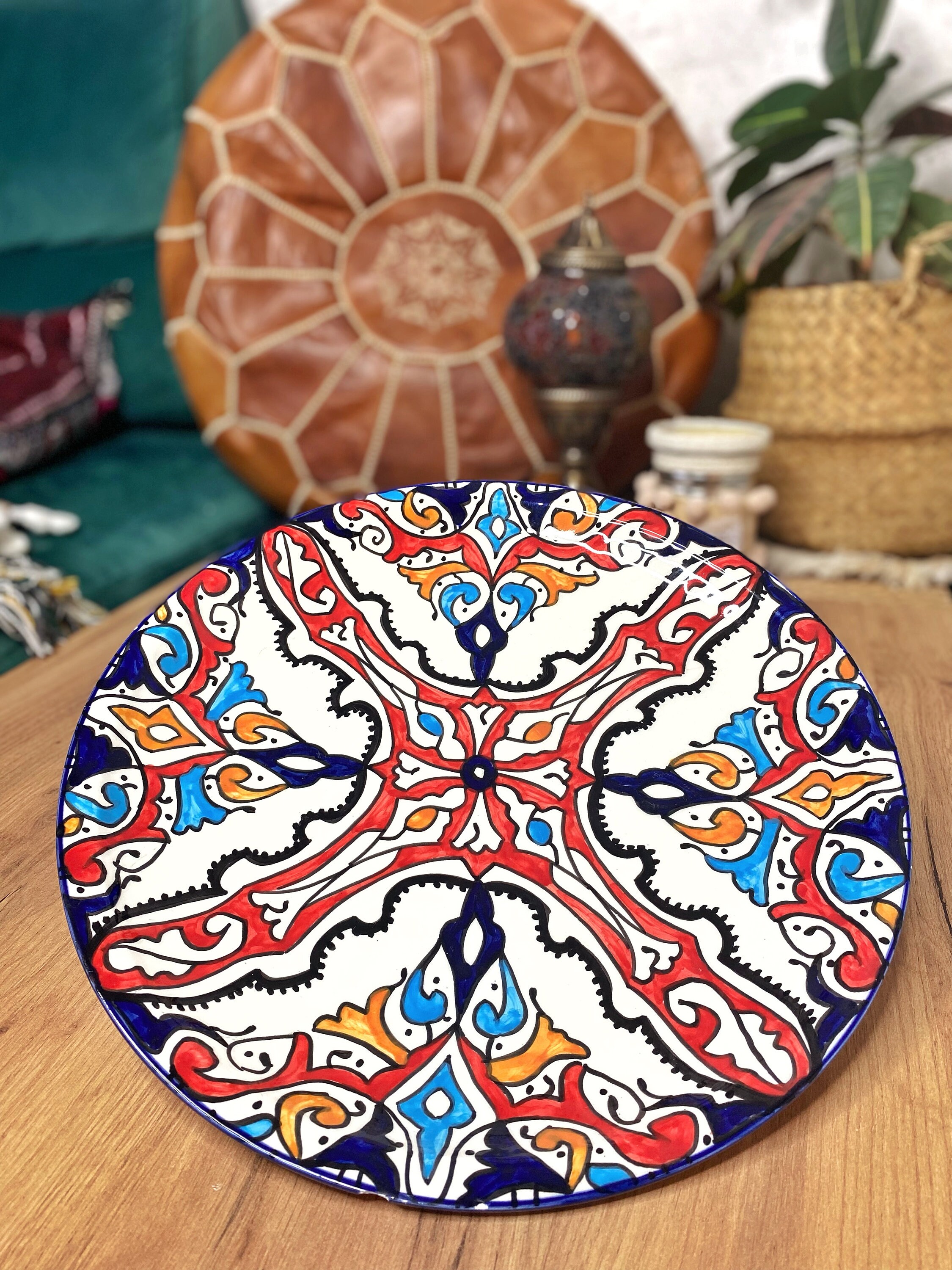 Hand-painted Moroccan Serving Plates | High Quality Handcrafted Plate ...