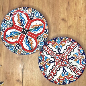 Hand-Painted Moroccan Serving Plates | High Quality Handcrafted plate | Moroccan home decor made by Skilled Artisans | Gift for Christmas