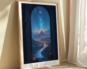 Nachtgericht ACOTAR Kunstdruck • Velaris Stadt des Sternenlichts (Digitales Exemplar)