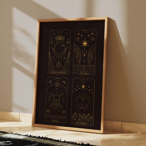 Impressão de carta de tarô da Zodiac Academy • Pôster de arte do zodíaco dos gêmeos Tory e Darcy • Fanart da Zodiac Academy • Impressão de amante de livros de fantasia • Digital
