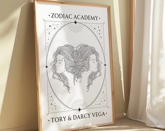 Zodiac Academy Art Print • Tory and Darcy Twins Fanart (Digital Download)