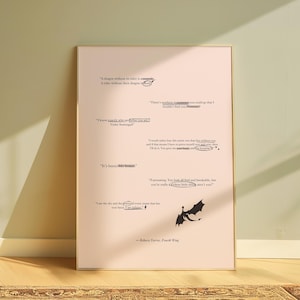 Fourth Wing Quotes Print Art Poster • Xaden Violet Tairn Quotes • Book Quotes Art Print Posters •Bookish Digital Poster •The Empyrean Series