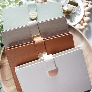 A6 Leather Cash Binder: Budget Wallet Organizer