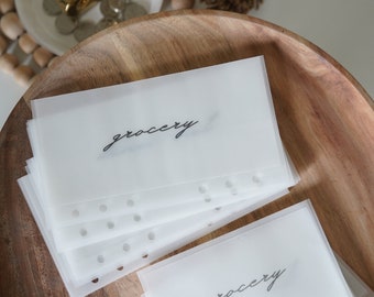 Custom Matte Vellum Cash Envelopes: A6 or A7 Budget Binder Envelopes