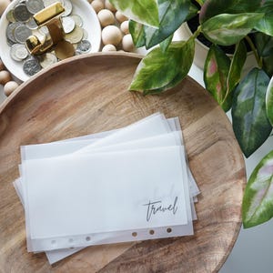 Customizable Script Vellum Cash Envelopes: A6 or A7 Budget System