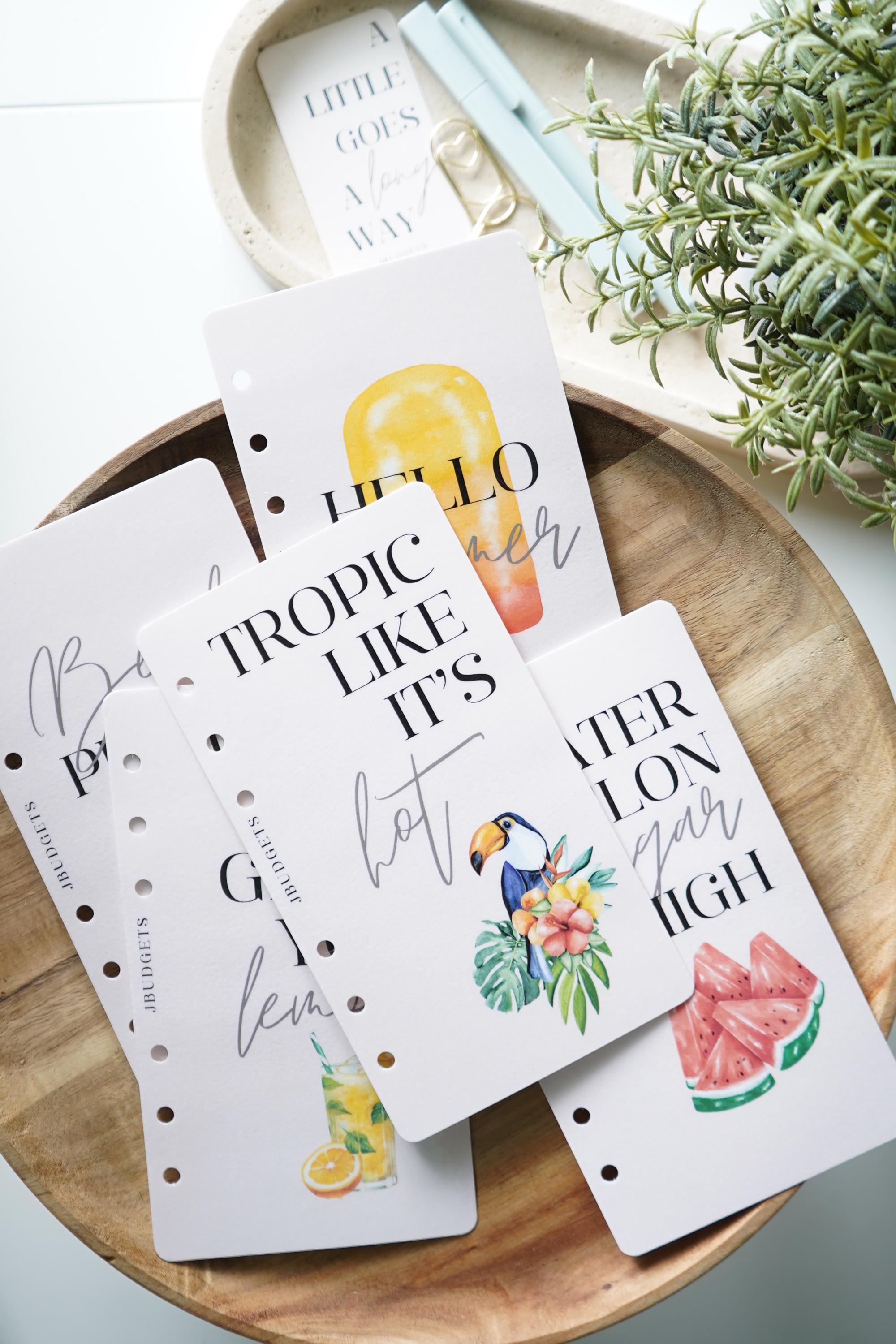 Summer themed A6 or A5 Dashboard | A6 or A5 dashboard | Planner | Binder dashboard