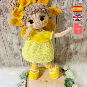 Lia, the Sunflower Girl. Amigurumi pattern