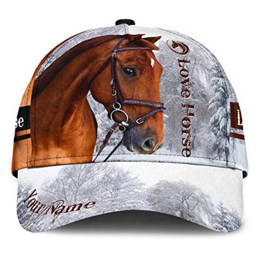 Personalized Horse Baseball Cap Custom Adjustable 3D Printed Etsy