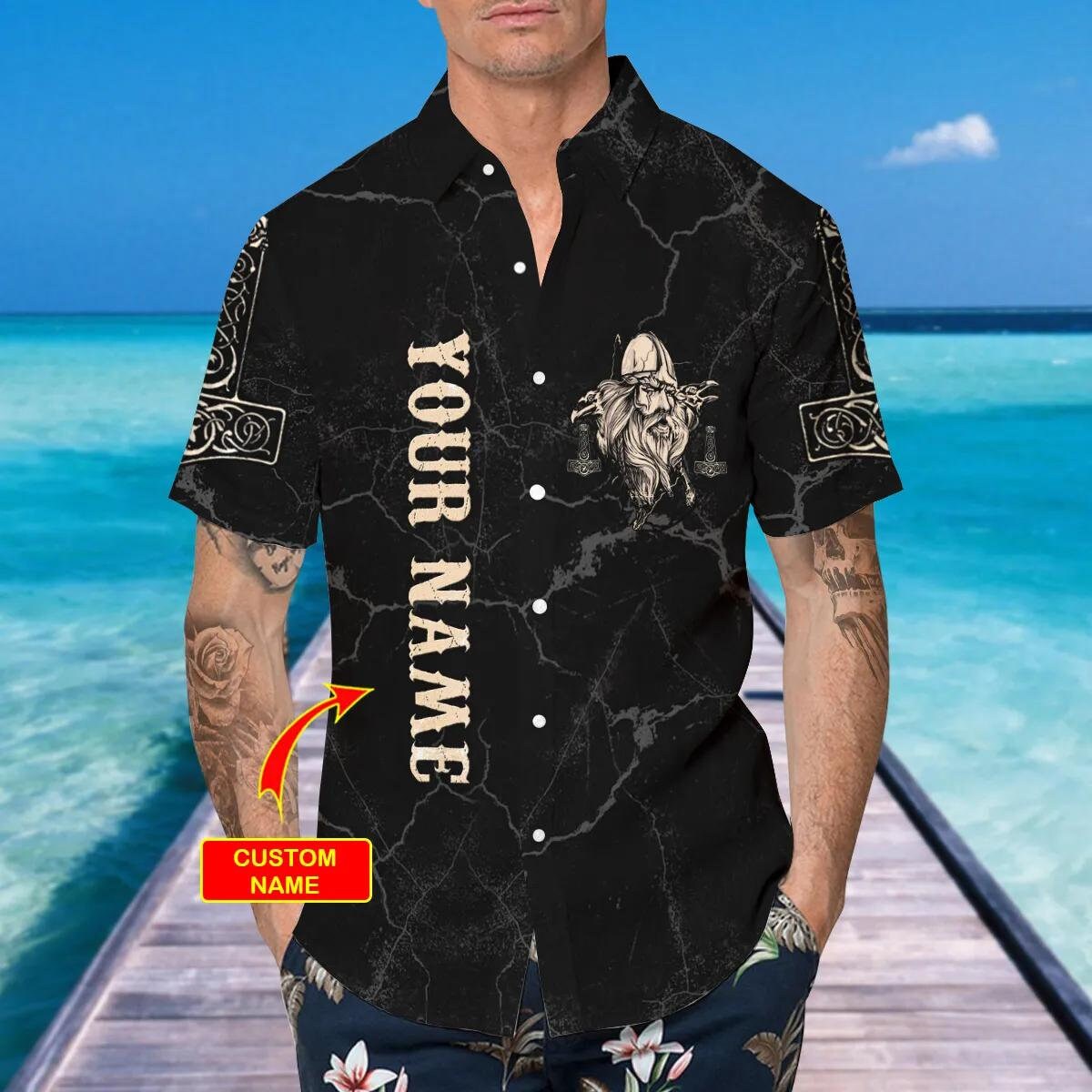 Discover Viking Hawaiian Unisex Shirt, Camisa Hawaiana Viking para Hombre Mujer