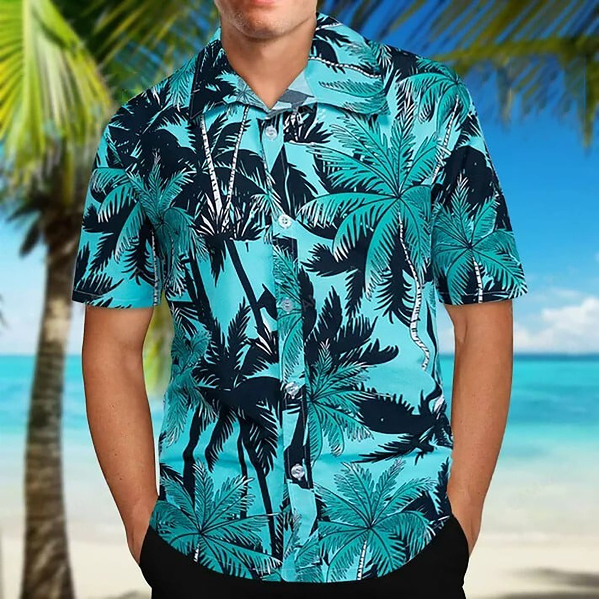 NHL Detroit Red Wings Coconut Tree Beach Aloha Shirt - Torunstyle