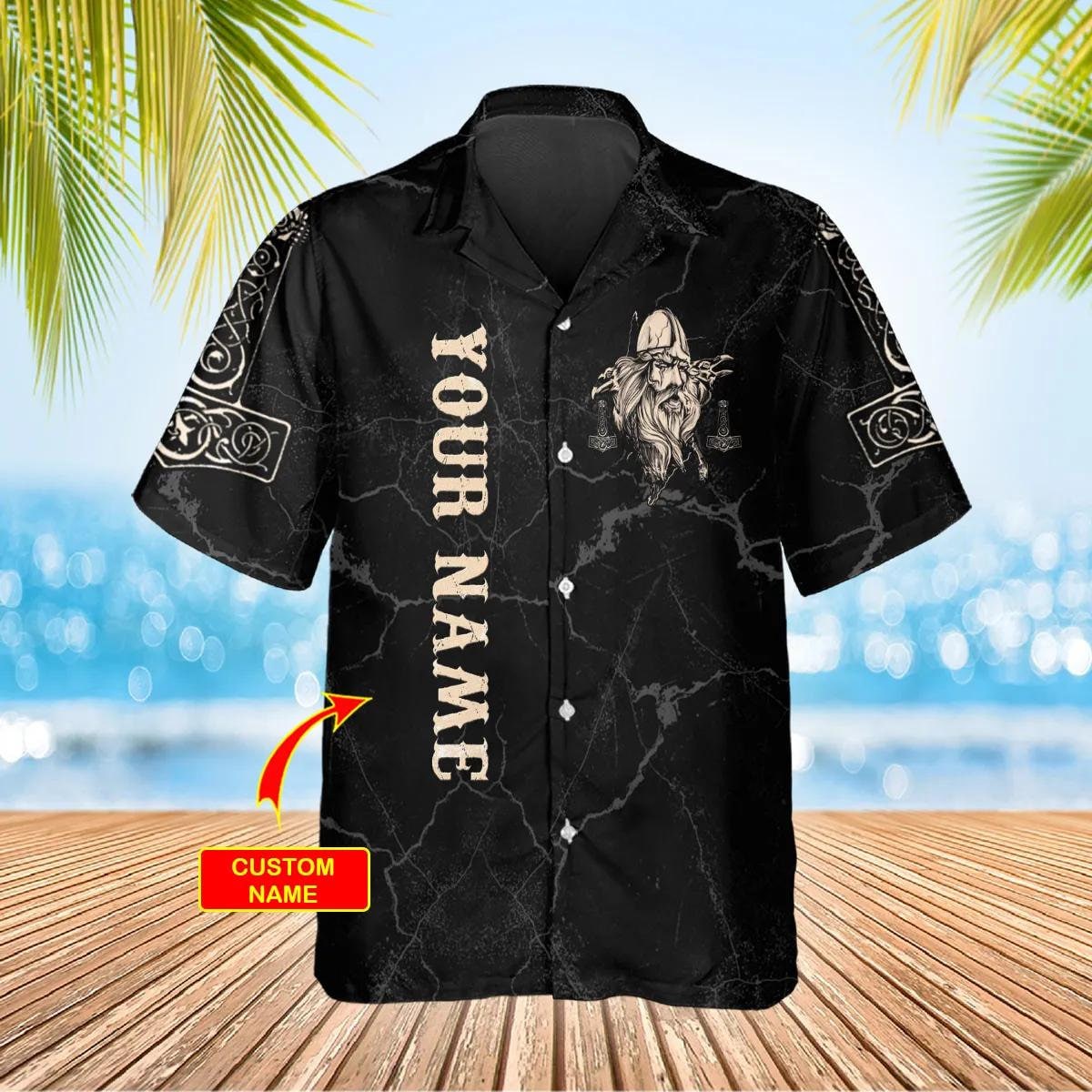 Discover Viking Hawaiian Unisex Shirt, Camisa Hawaiana Viking para Hombre Mujer