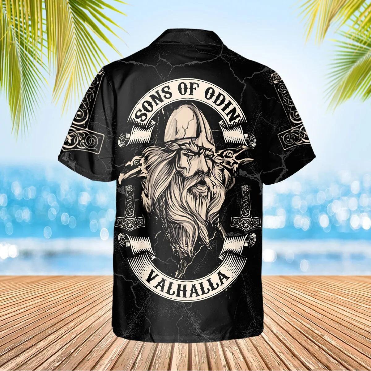 Discover Viking Hawaiian Unisex Shirt, Camisa Hawaiana Viking para Hombre Mujer