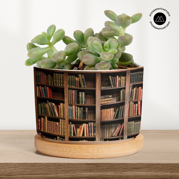 Book Vintage Plant Pot Succulent Planter, Book Club Gift, Teacher Gift, Gift For Her, Gift For Mom, Bookworm Gifts, Librarian Gift