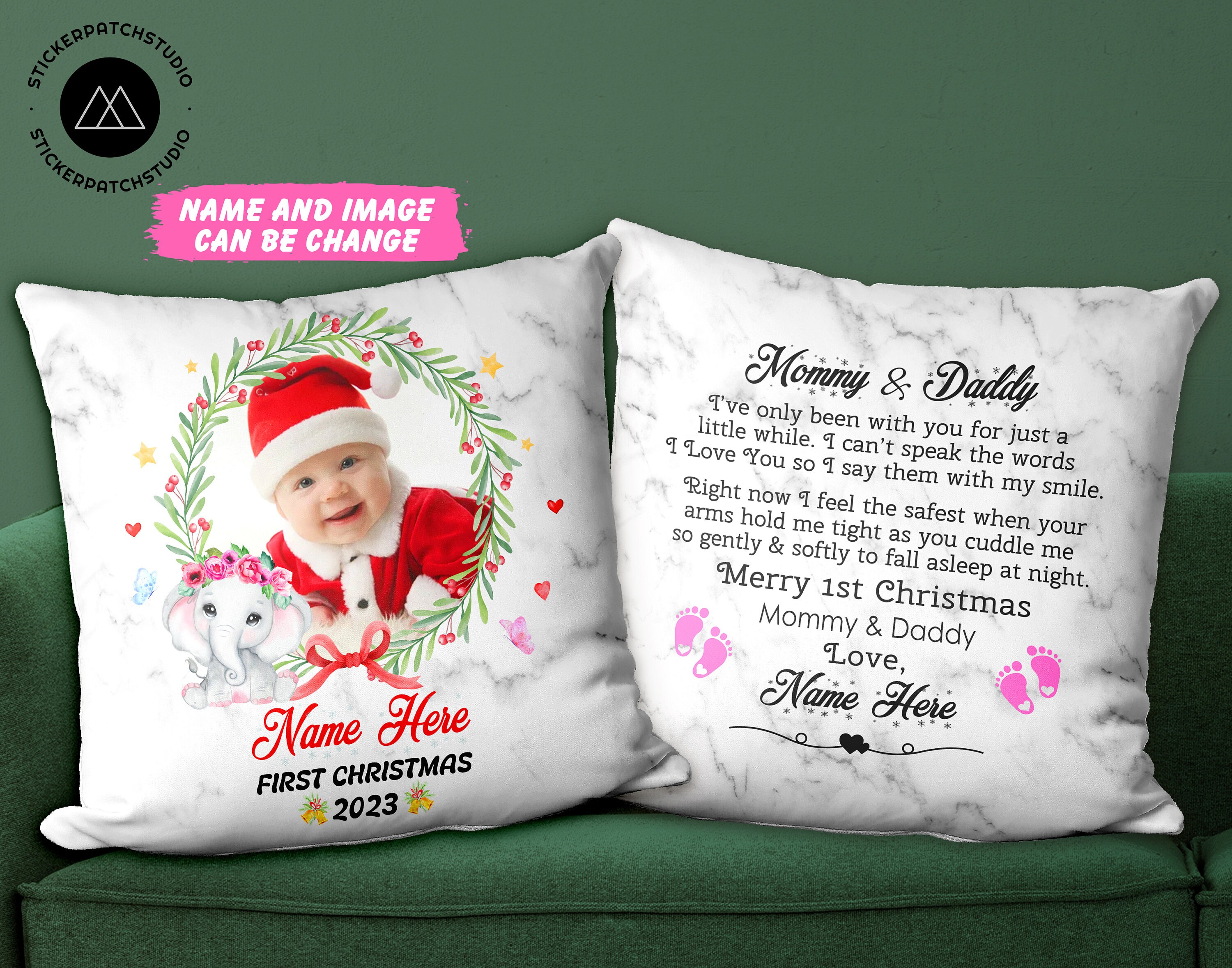 Buy Personalized Christmas Words Throw Pillow (Insert Included) by A Gift  Personalized on Dot & Bo