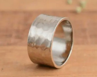 925 Sterling Silver Wide Band Ring: Thumb Ring, Indian Jewelry