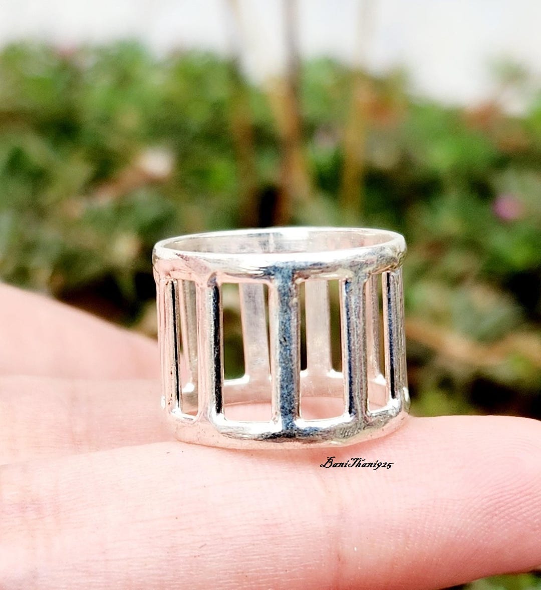Handmade Sterling Silver Wide Band Ring: Statement Jewelry - Etsy