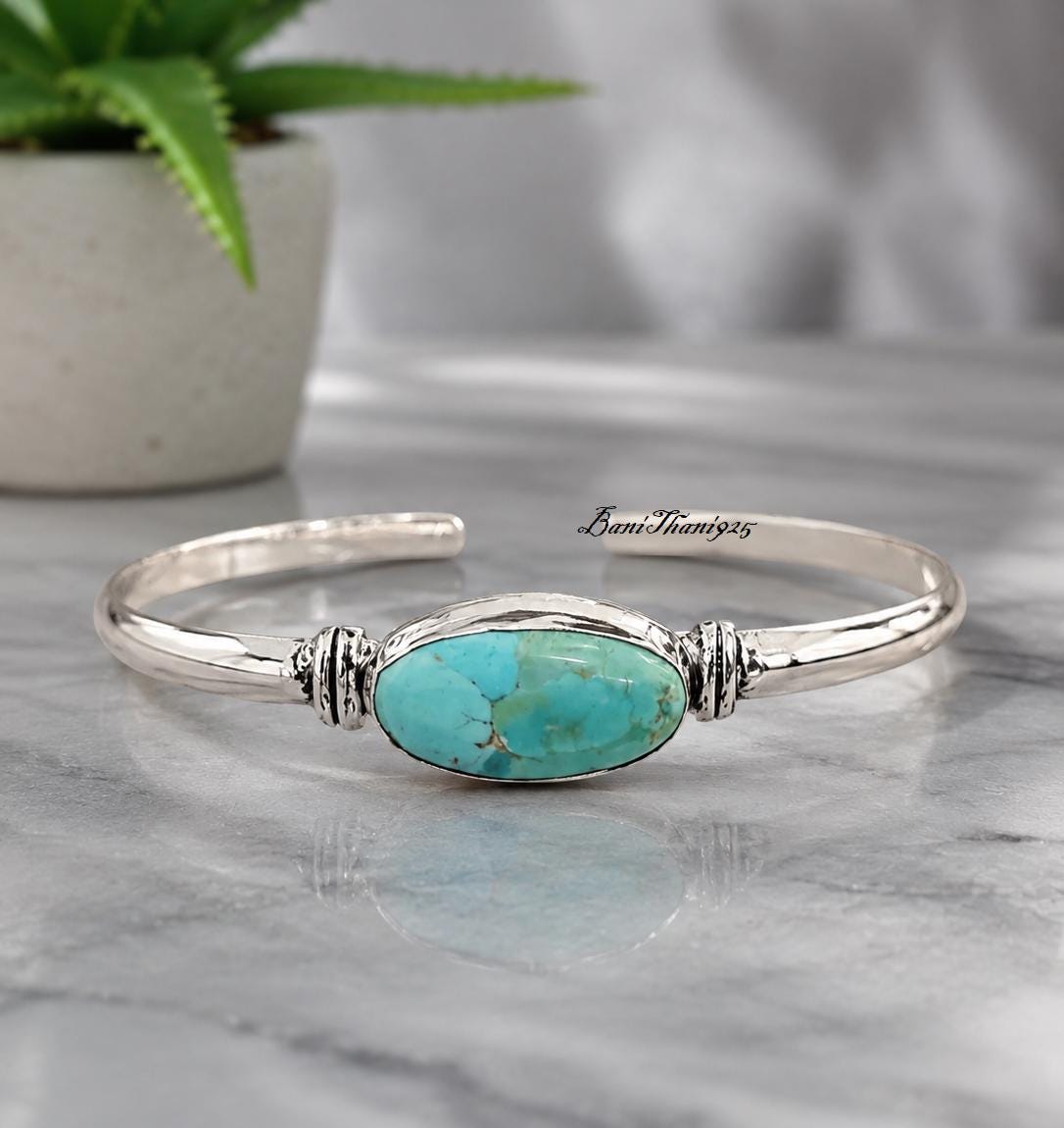 アクセサリー vintage turquoise silver925 bangle Silver Turquoise Bangle Small - Etsy