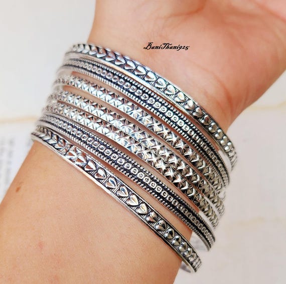 Sterling Silver Bracelet Handmade Metal Bracelets Italian 925