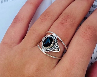 Handmade Black Onyx 925 Sterling Silver Ring