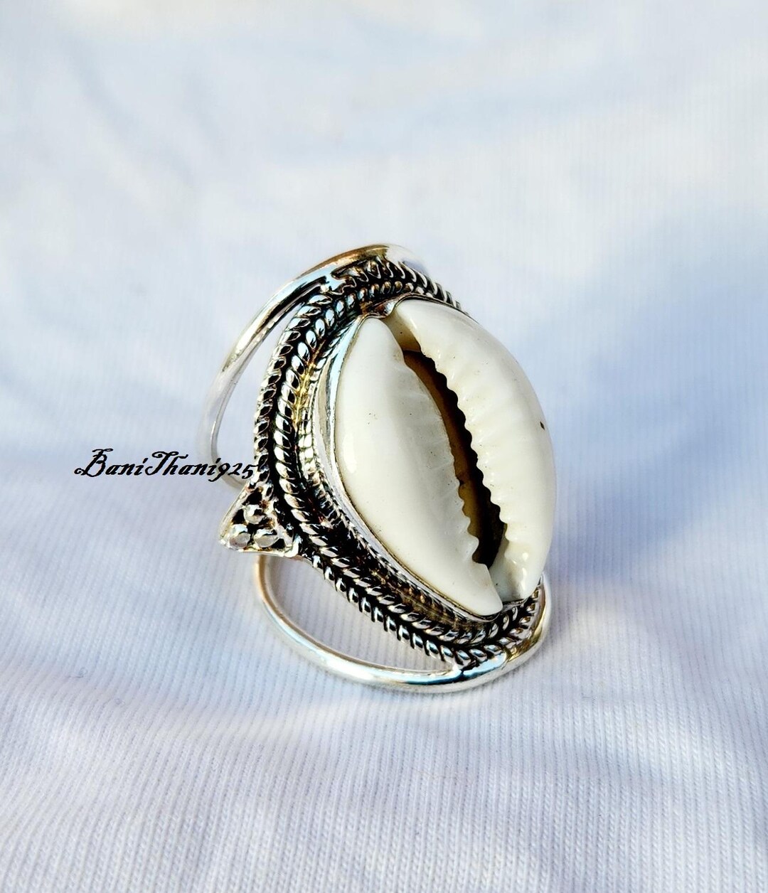 Handmade Sterling Silver Cowrie Shell Ring: Boho Statement Jewelry - Etsy