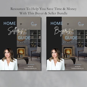 Seller Guide and Buyer Guide Bundle, Listing Presentation for Real Estate, Realtor Packet, Editable Canva Home Buyers and Sellers Guides