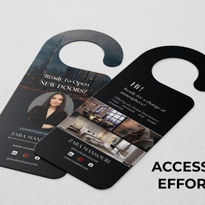 Real Estate Agent Door Hangers Tag Bundle Template, Real Estate Neighbor Sell, Real Estate Marketing,Door Knocking Real Estate Farming,