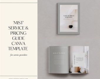 Professional Services & Pricing Guide Canva Template for Service Providers