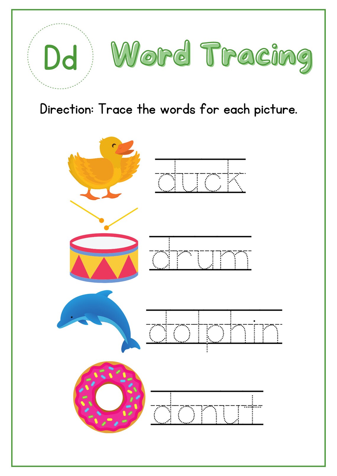 Kids Printable Alphabet Worksheets - Etsy
