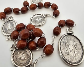 Rosario de cuentas de madera de 6 mm