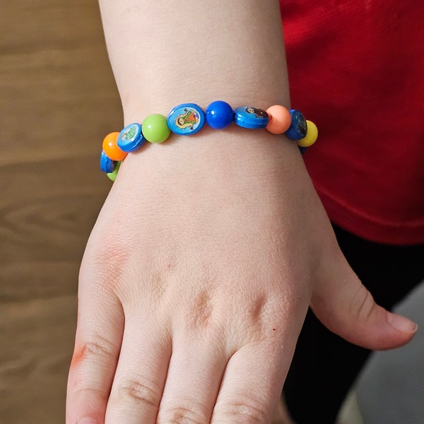 Elastic Rosary bracelet Multicoloured acrylic beads for children
