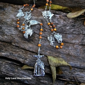 15 Stations of the Cross rosary 6mm olive wood beads Blessed at the Greek Orthodox Church of the Annunciation Nazareth the Holy land