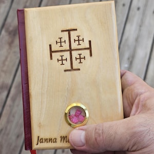 Olive Wood Holy Bible: Custom Engraved Keepsake, King James Version