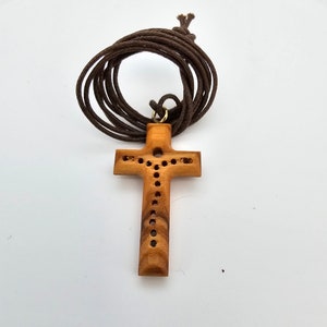 Handmade Olive wood pendant from Jerusalem the Holy Land