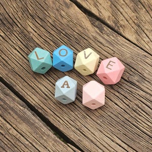 18mm diamond shaped painted wooden beads. 30 Pack Personalized Alphabet Beads for Custom Jewelry & Crafts - Unique DIY Gift Ideas