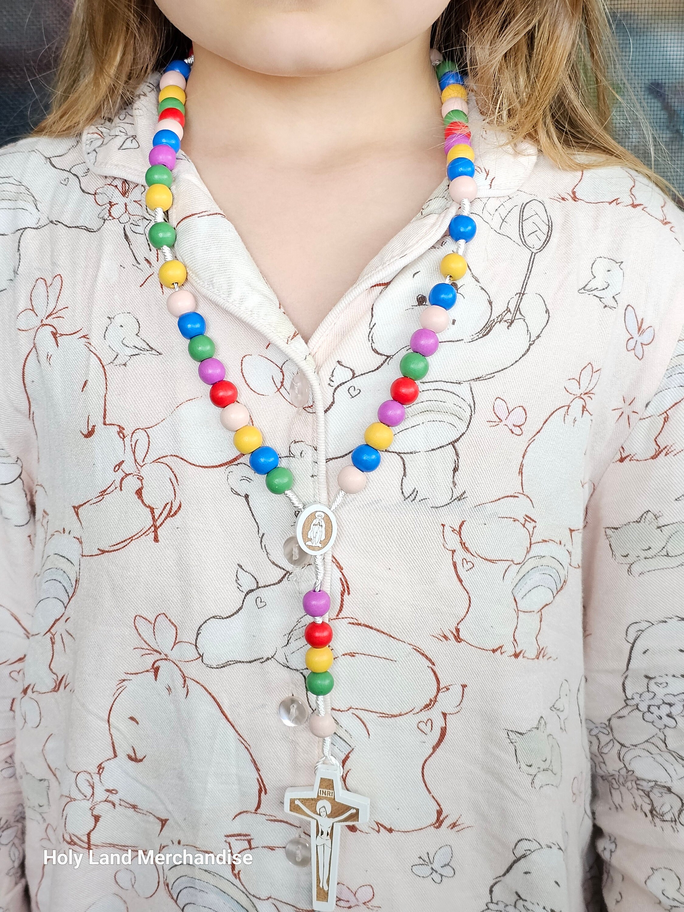 子供用ロザリオ 8mm 木製ビーズ - Etsy 日本