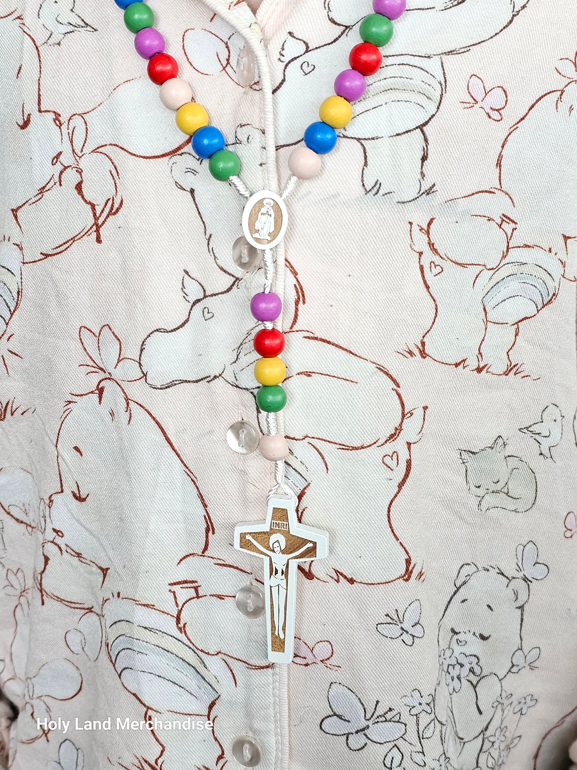 子供用ロザリオ 8mm 木製ビーズ - Etsy 日本