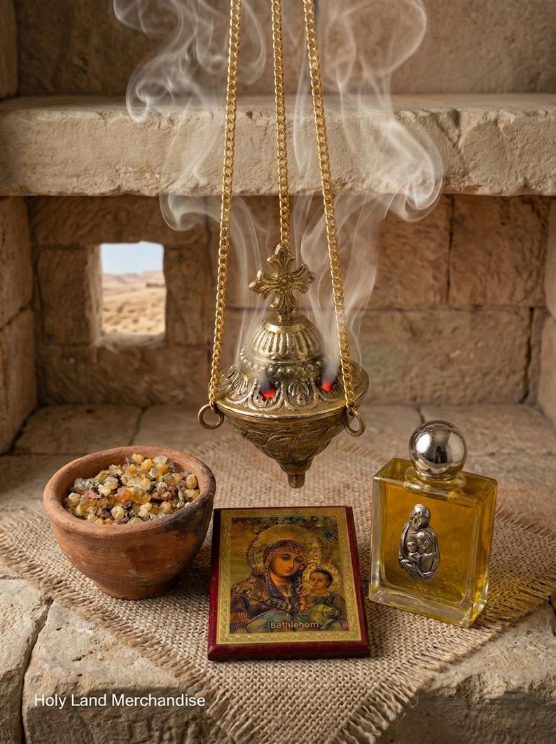 Deluxe Orthodox Hanging Censer Set – Cast Brass Incense Burner ...