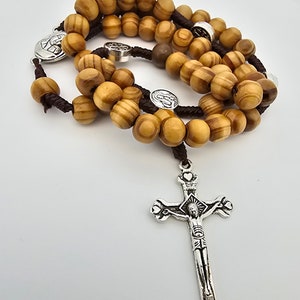 Handmade Rosary Olive Wood 6mm Beads  from Jerusalem the Holy Land