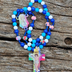 Rosary for kids 8mm acrylic beads