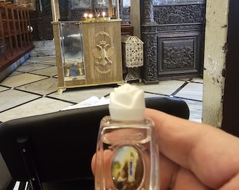 Holy Water from Saint Gabriel Church (Miriam's Well) Nazareth the Holy Land - Small high quality 10ml glass bottle