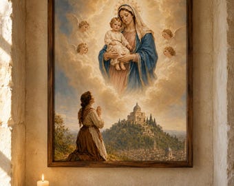 Our Lady of Monte Berico Printable, Vicenza Marian Apparition Catholic Wall Art Digital Download