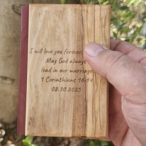 Personalized pocket bible, special dates (like baptism or wedding), or favorite verses. The engraving a free service - personal bibles cover