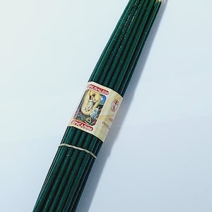 Blessed & Lit at the Basilica of the Annunciation, Nazareth, Holy Land 3 Bundles Green Beeswax Prayer Candles (33 each)