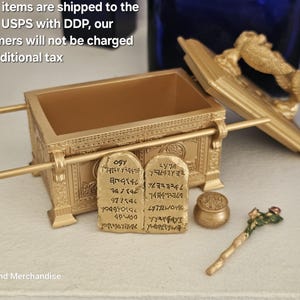 Special price - Beautiful Golden Ark of the Covenant Trinket Box