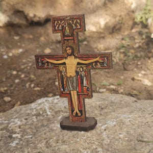 Orthodox Wooden Cross with Icon of Christ