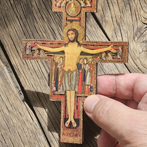 Wooden Hanging Cross for Home or Car