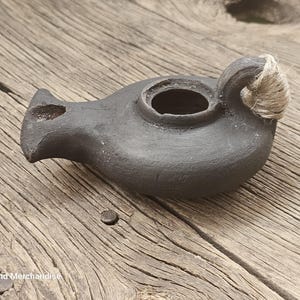 Hand made Clay oil lamp from Jerusalem the Holy Land